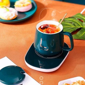 Electric Coffee Warmer – Heated Cup & Saucer Set
